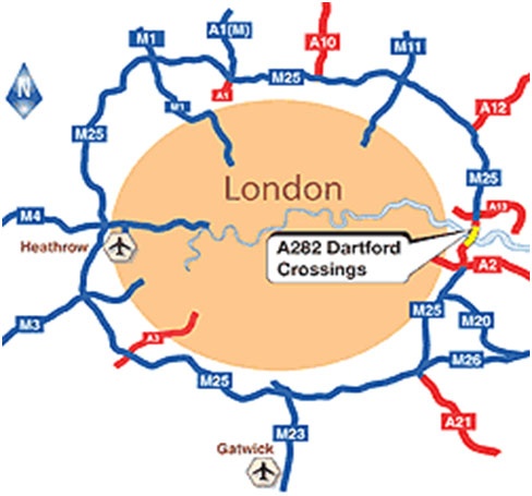 شبکه بزرگراهی لندن و جایگاه عوارضیهای شهری