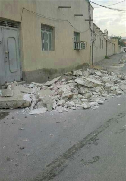تخریب منازل مسکونی در زلزله 5.5 ریشتری بستک استان هرمزگان