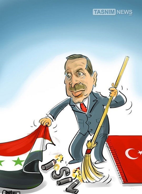 کاریکاتور/ کمک ترکیه به همسایه‌اش!