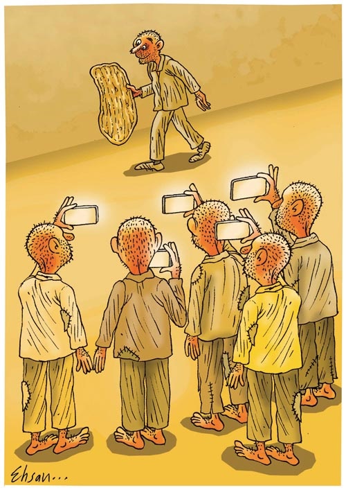 14 12 4 10723Cartoon Ehsan Ganji کاریکاتور: افزایش قیمت نان