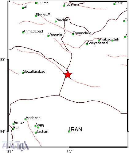 زلزله 3.6 ریشتری در جوادآباد تهران