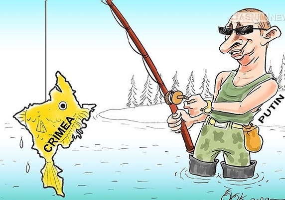 کاریکاتور/ ماهی‌گیری پوتین!