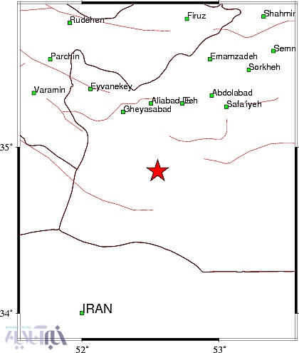 زلزله 4 ریشتری آرادان در استان سمنان