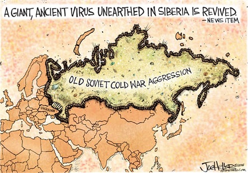 کاریکاتور/ ویروس روسی و اوکراین!