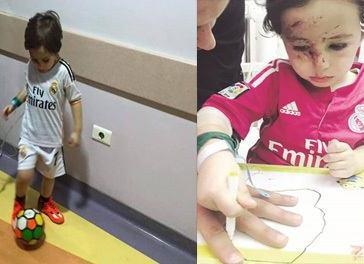 کودک لبنانی حامی رئال مادرید