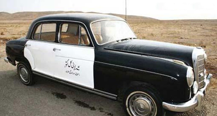 تصویر اولین ماشین پلیس در ایران