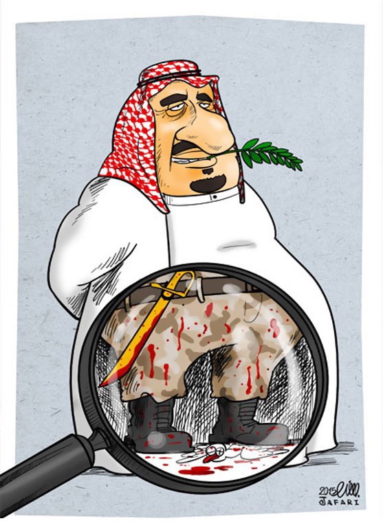 کاریکاتور/ پشت پرده پادشاه عربستان!