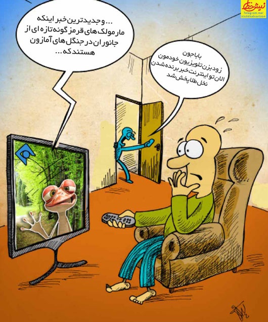 کاریکاتور/ تلویزیون و پخش مستقیم جشنواره کن!