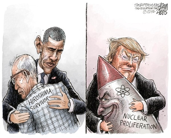 کاریکاتور/ در آغوش ترامپ!