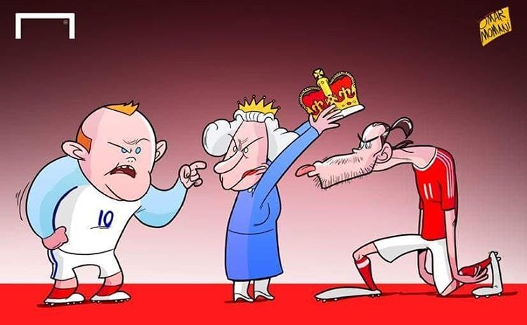 کاریکاتور/ پادشاه جدید فوتبال بریتانیا!