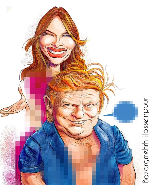 کاریکاتور/ ترامپ و همسرش!