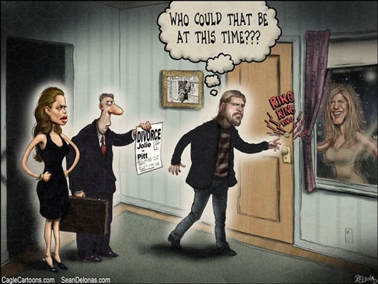 کاریکاتور | چه کسی زنگ خانه آنجلینا جولی را زد؟