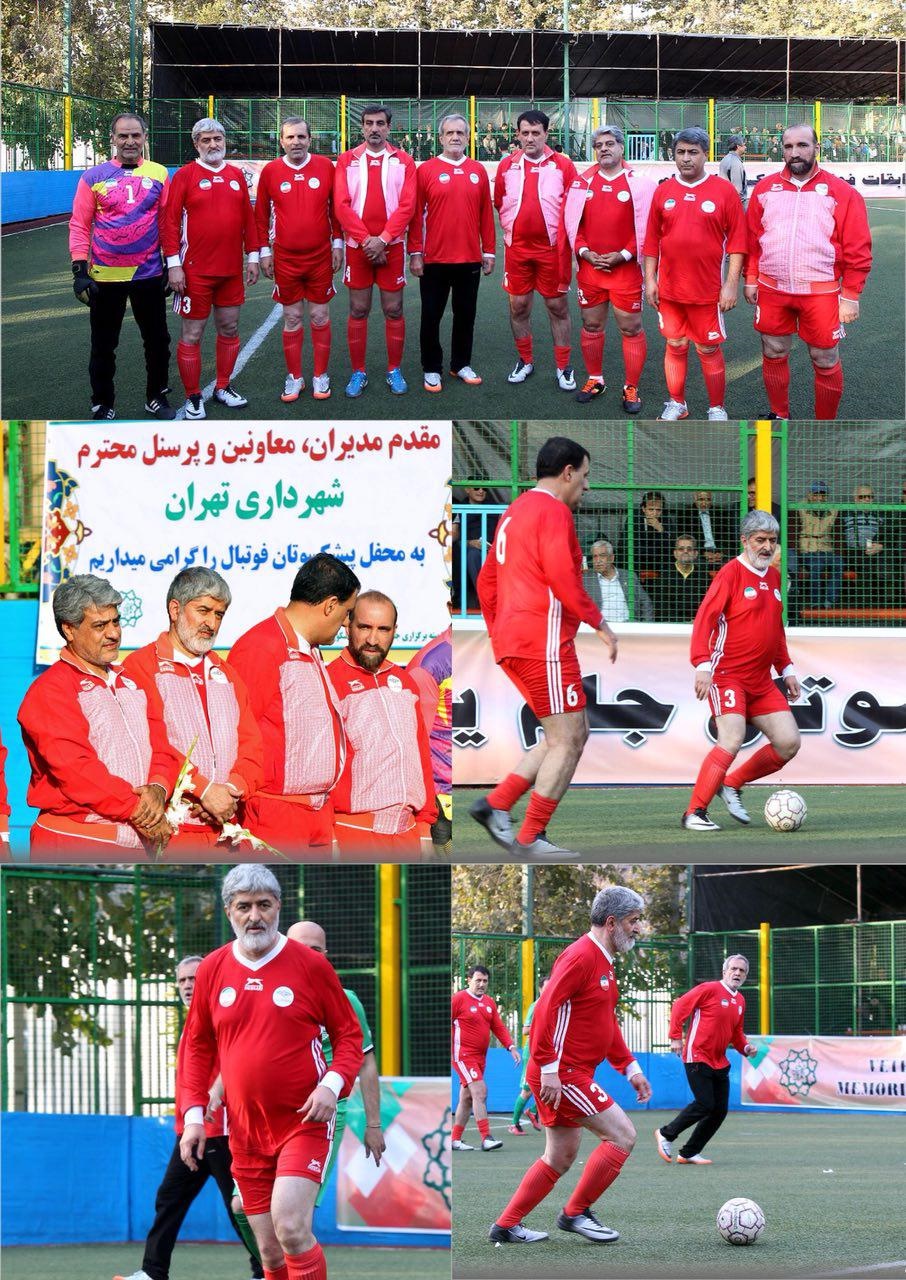 تصویر دیدنی از فوتبال بازی کردن علی مطهری و مسعود پزشکیان