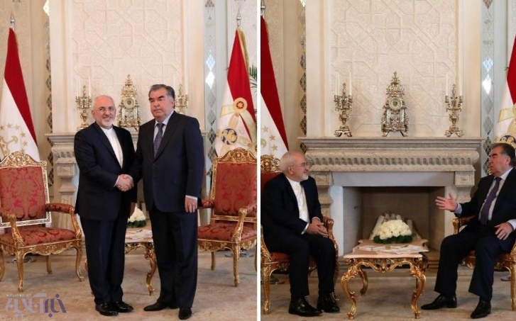 دیدار ظریف با رییس‌جمهور تاجیکستان/ عکس