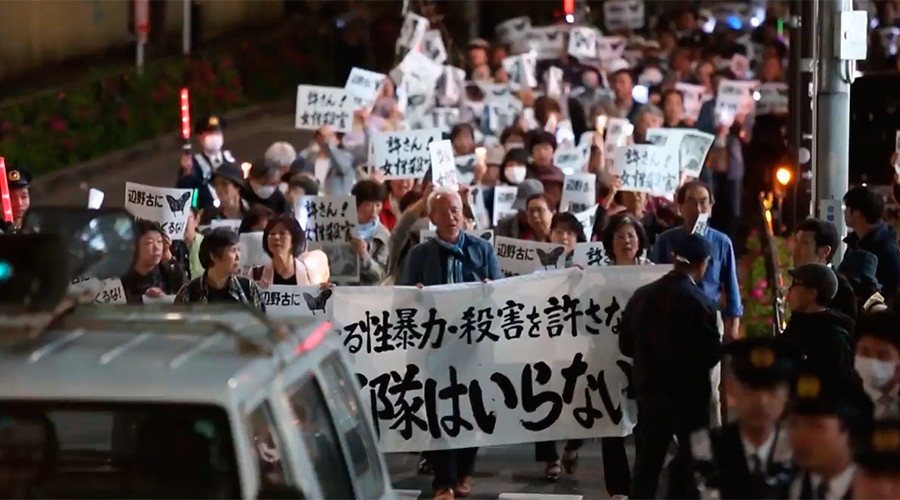 عکس| پایگاه های آمریکا، ژاپن را ناآرام کرد