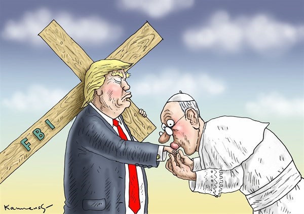 دو نمای دیده نشده از دیدار ترامپ و پاپ!