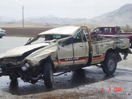 آتش تصادف 2 وانت تویوتا، راننده را سوزاند/7 کشته و 21 مجروح در 14 تصادف