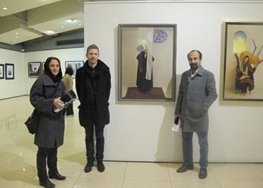 دیدار احمد مسجدجامعی و اصغر فرهادی از یک نمایشگاه