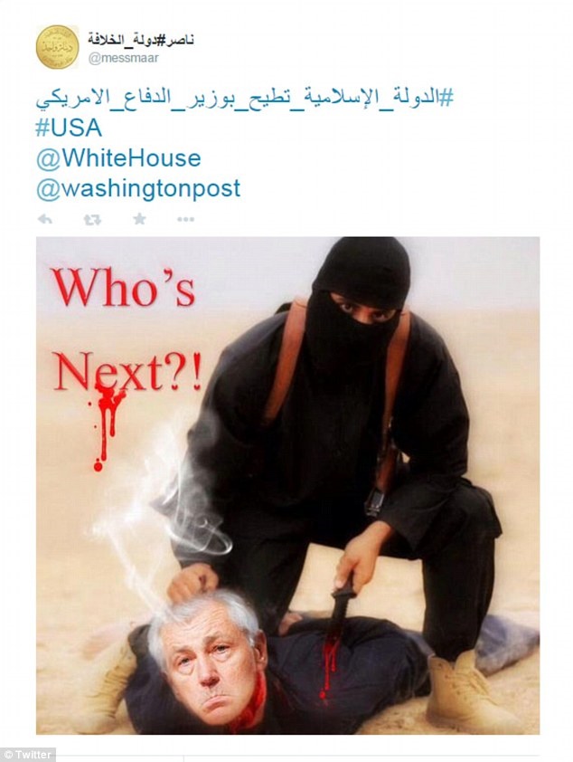 تصاویری که داعش از چاک هیگل منتشر کرده است