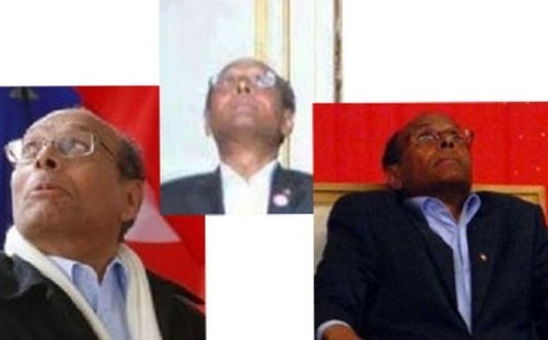 نگاههای رئیس‌جمهور تونس به سقف سالن اجلاس سوژه رسانه‌ها شد