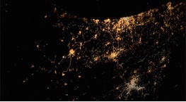 غم‌انگیزترین تصویر فضایی از زمین: شبانگاه غزه