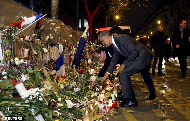 ادای احترام اوباما به قربانیان حمله تروریستی پاریس