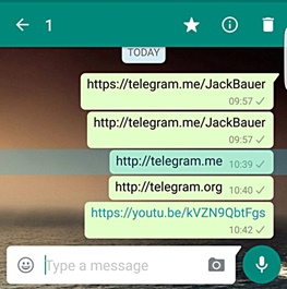 واتس اپ لینک‌های تلگرام را مسدود کرد