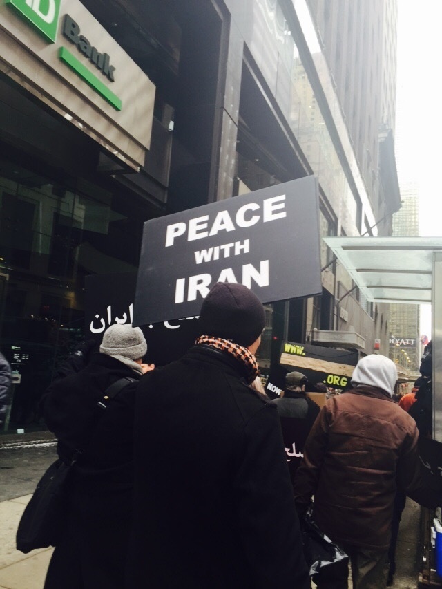 اعتراض به نطق نتانیاهو در گراند سنترال نیویورک