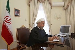 تقدیر روحانی از پیام نوروزی و بیانات اخیر رهبر معظم انقلاب در حمایت از دولت