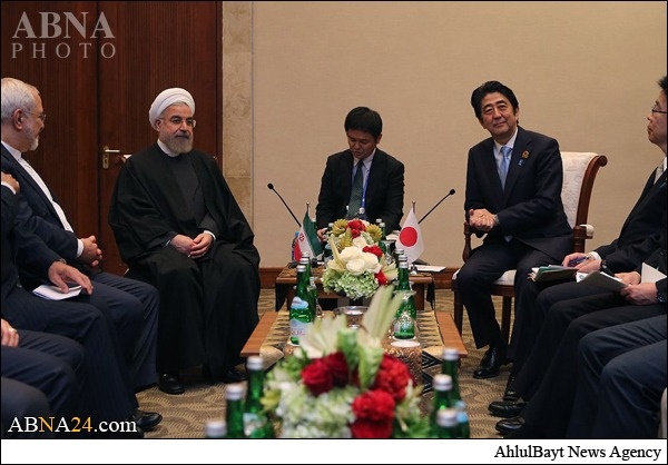 تصاویری از دیدار دکتر روحانی و شینزو آبه