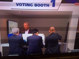 تصویر کفاشیان در لحظه رای دادن به بلاتر!