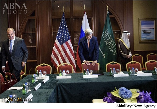 تصاویری از نشست وزرای خارجه آمریکا، روسیه و عربستان درباره‌ی  توافقنامه هسته‌ای ایران