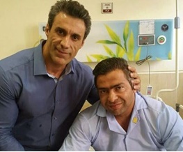 برادر رئیس جمهور به عیادت کوه عضله ایرانی رفت/دولت پول درمان بیت الله را می پردازد