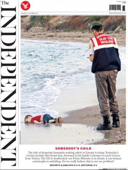 واکنش روزنامه های معتبر دنیا به مرگ یک کودک مهاجر سوری در سواحل بدروم
