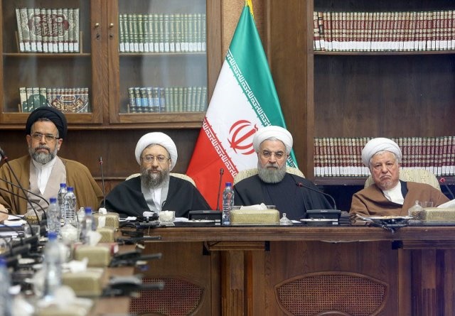 چند فریم از جلسه امروز مجمع تشخیص مصلحت نظام/ هم‌نشینی هاشمی،روحانی، صادق لاریجانی و احمدی‌نژاد
