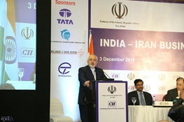 ظریف: روابط تجاری ایران و هند فراتر از انرژی است