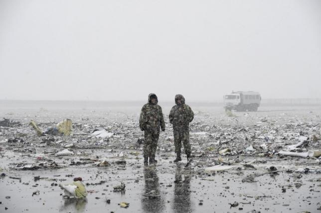 تصاویر اولیه از سقوط هواپیمای مسافربری در روسیه 