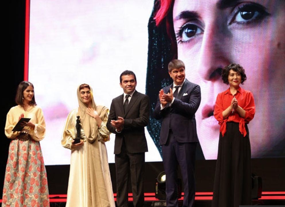 بهناز جعفری در اختتامیه جشنواره فیلم آنتالیا