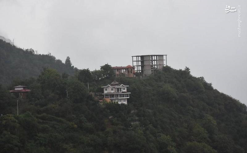 ساخت و ساز ویلا در قله کوههای جنگلی استان گیلان