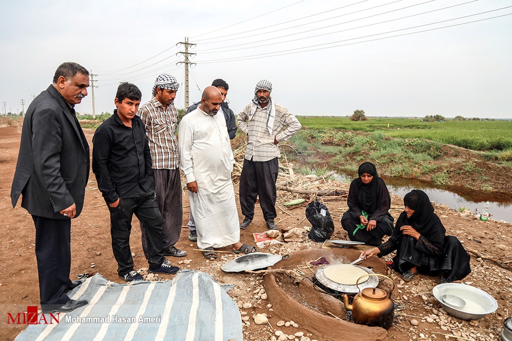 پذیرایی از زوار کربلا در روستای شماریه خوزستان