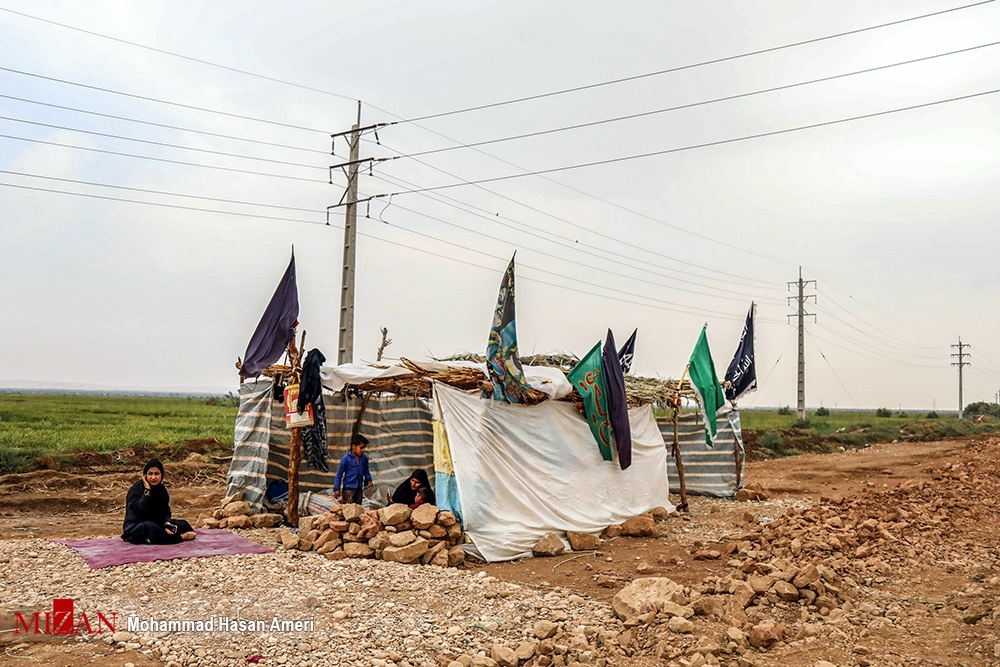 پذیرایی از زوار کربلا در روستای شماریه خوزستان
