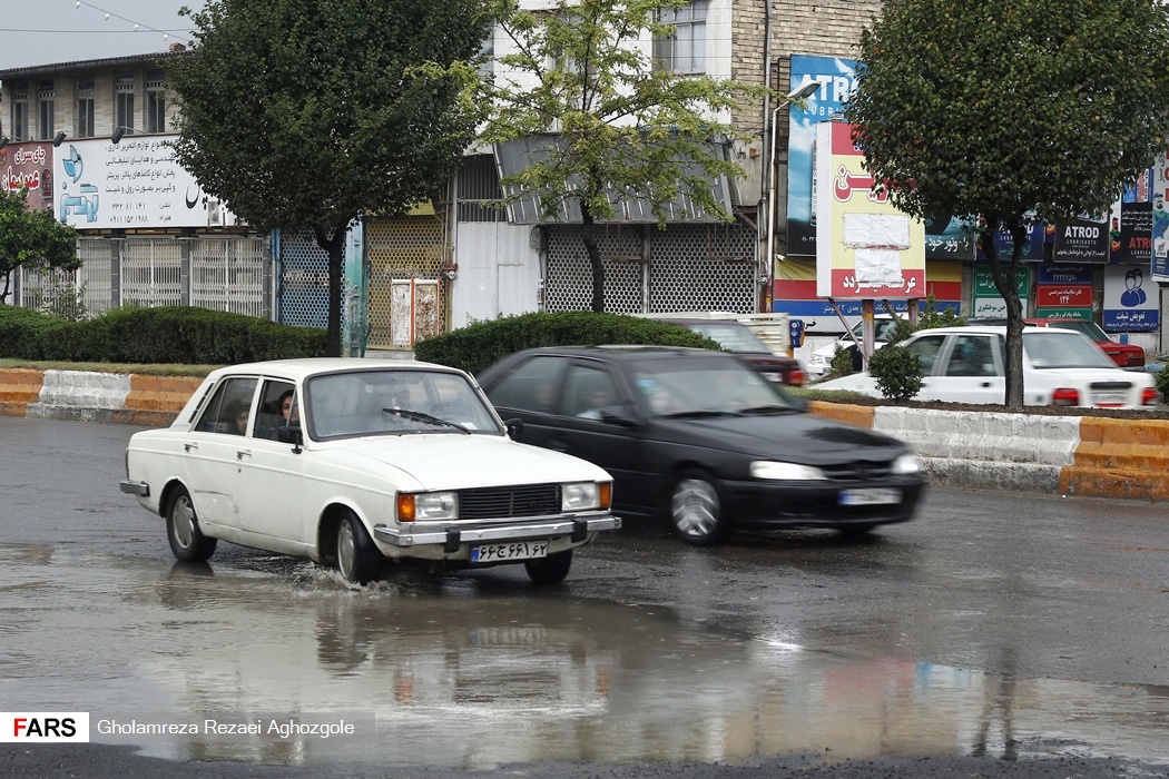 بارش شدید باران در ساری