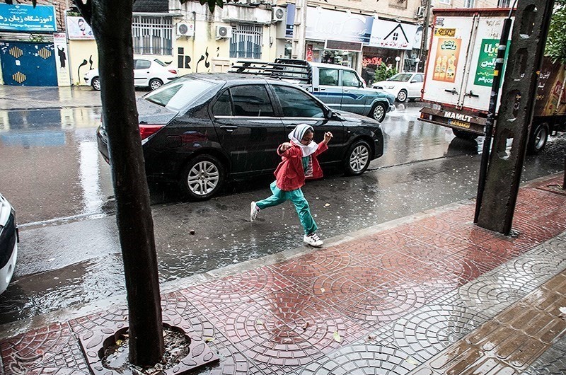 بارش باران در ساری