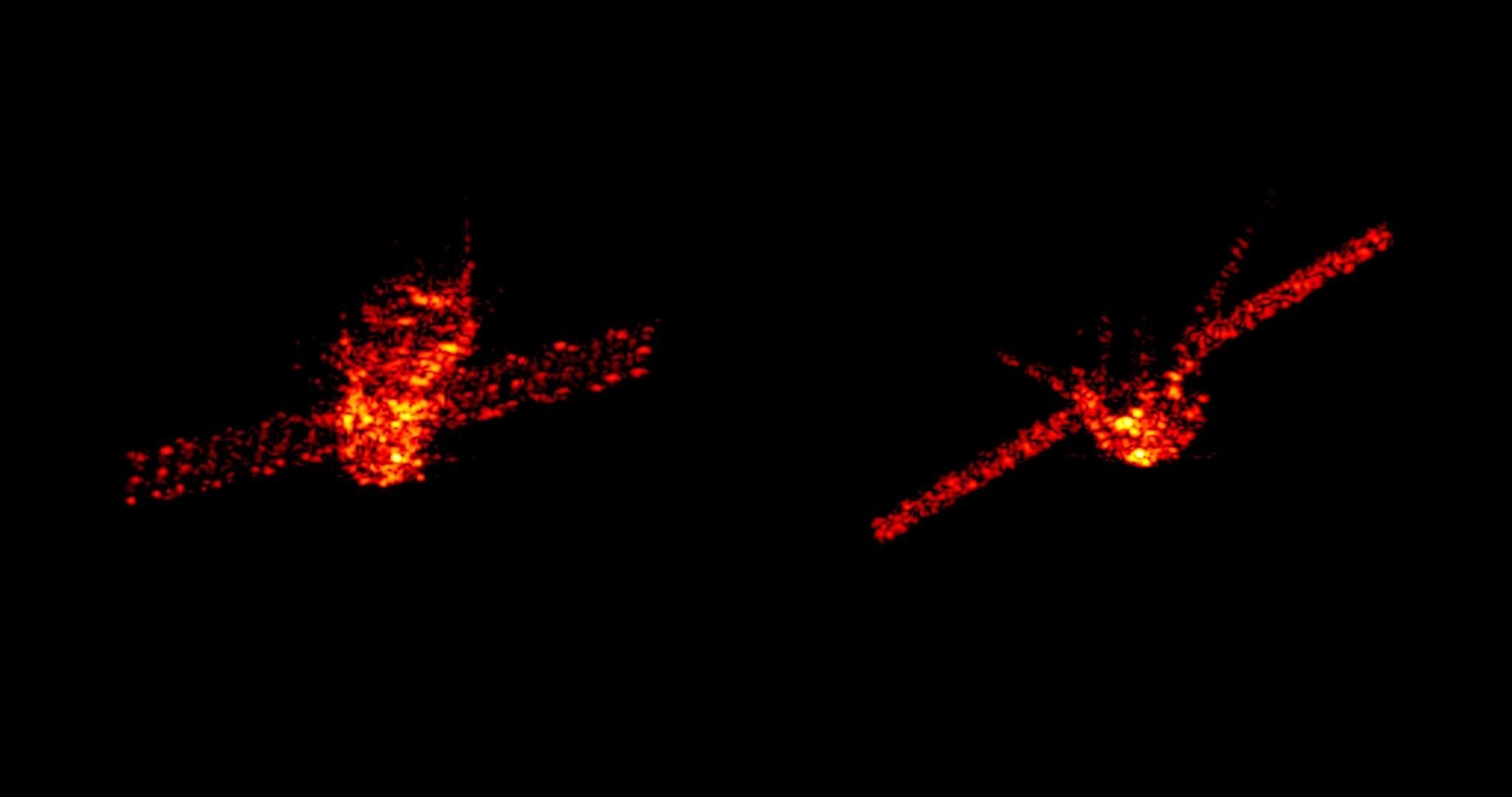 تصویر راداری «تیان‌گونگ-۱» در ارتفاع حدود ۲۰۰ کیلومتری، مربوط به ۲۸ مارس ۲۰۱۸