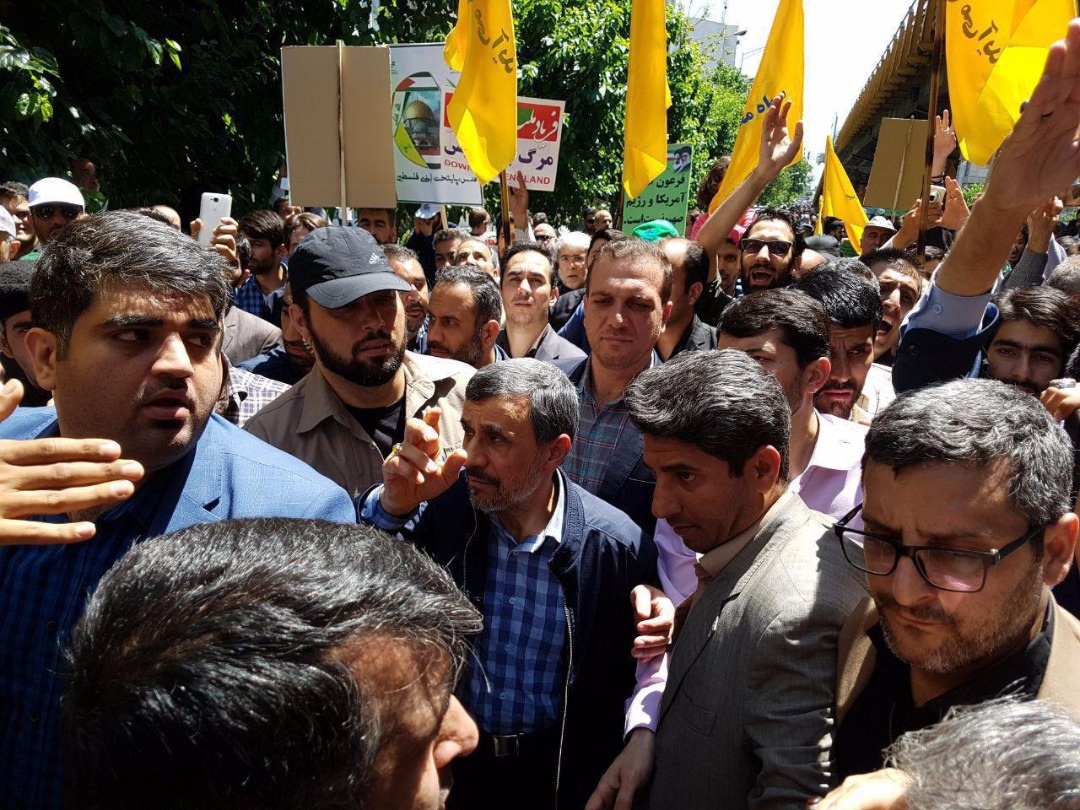 احمدی نژاد در راهپیمایی روز قدس