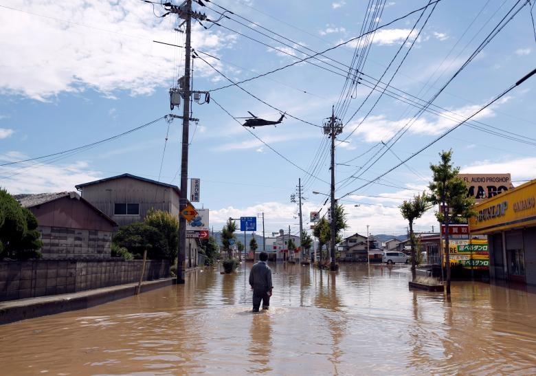 خسارات سیل مرگبار در ژاپن