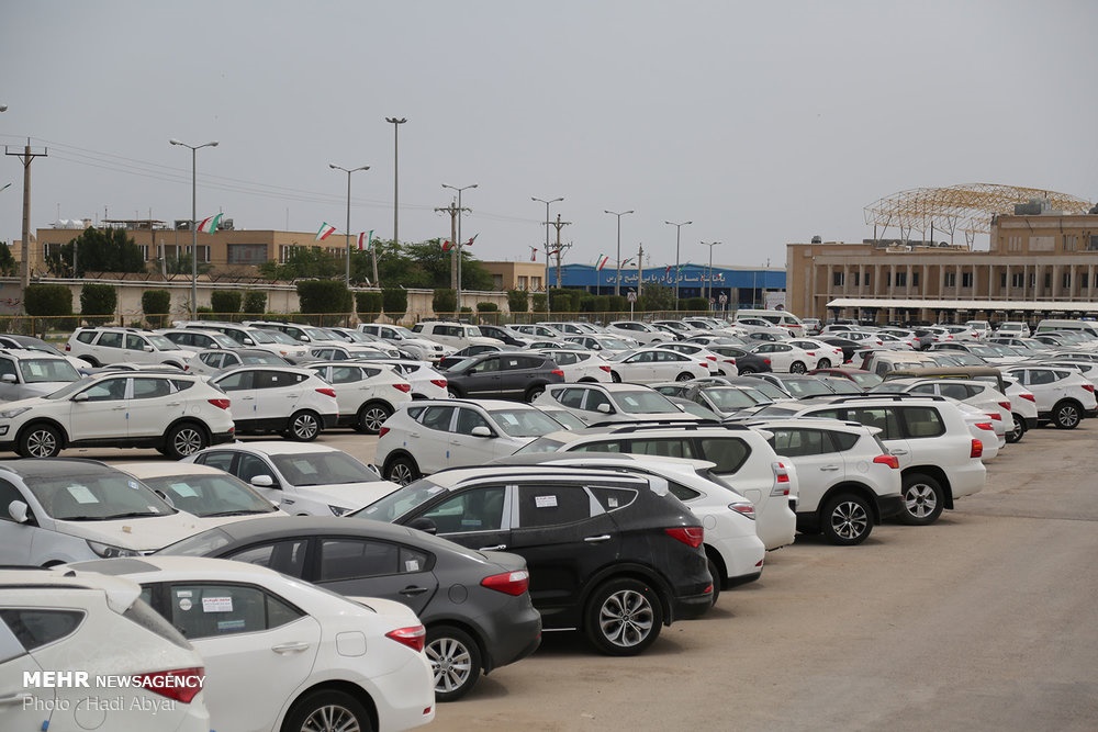 خودروهای وارداتی در گمرک منطقه آزاد اروند