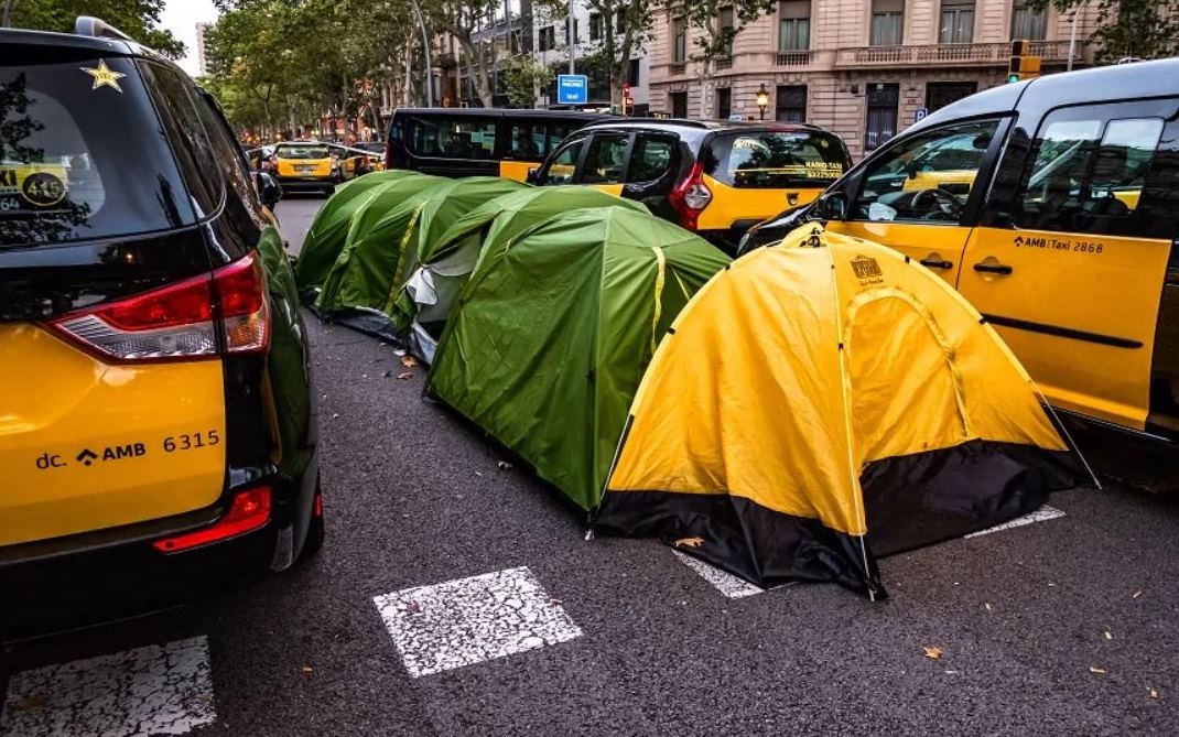 اعتصاب رانندگان تاکسی در اسپانیا
