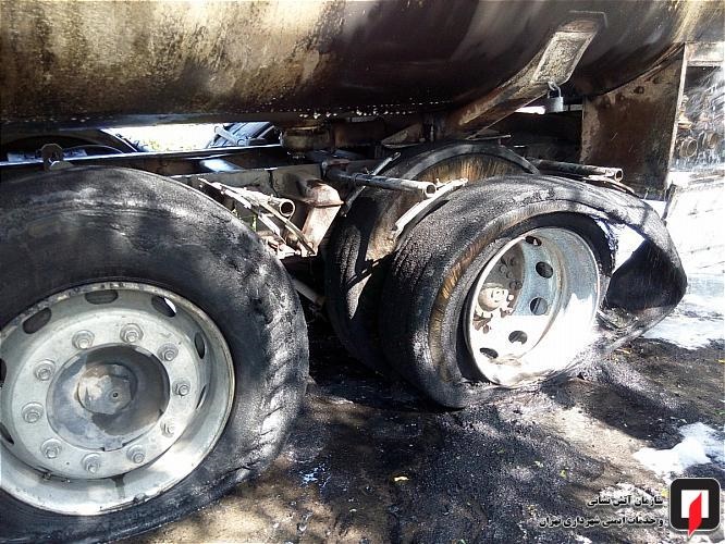 آتش سوزی تانکر بنزین در جنوب تهران