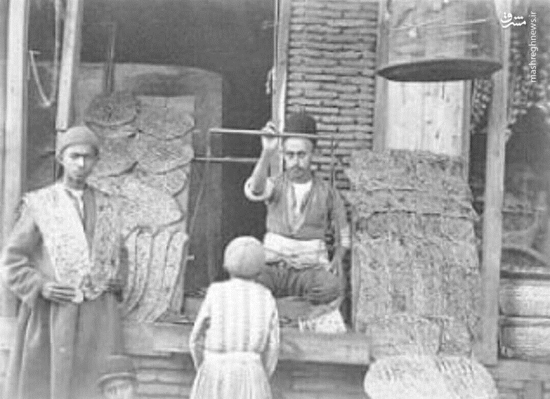 نانوایی سنگک در دوره قاجار 
